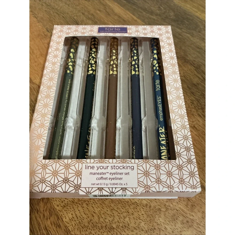 Tarte Maneater Liner Set Coffret Ombre Eyeliner Line Your Stocking Set Of 5 NIB